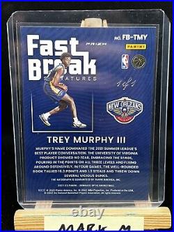 Trey Murphy III Rookie Auto Fast Break Disco 2021 Optic 1/1 One Of One RC Black