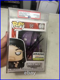 Undertaker Signed Funko Pop PSA Amazon Exclusive GITD Glow Autograph Black WWE