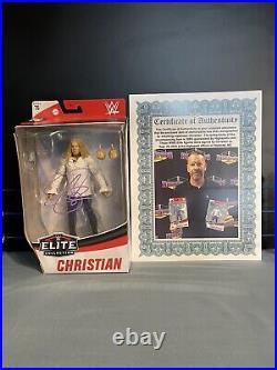 WWE Mattel Elite Christian Autographed Wrestling Action Figure Series 76 with COA