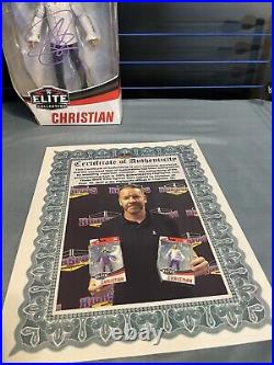 WWE Mattel Elite Christian Autographed Wrestling Action Figure Series 76 with COA