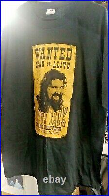 WWF Mick Foley Cactus Jack Autograph Stadium T-Shirt Rare 2XL New